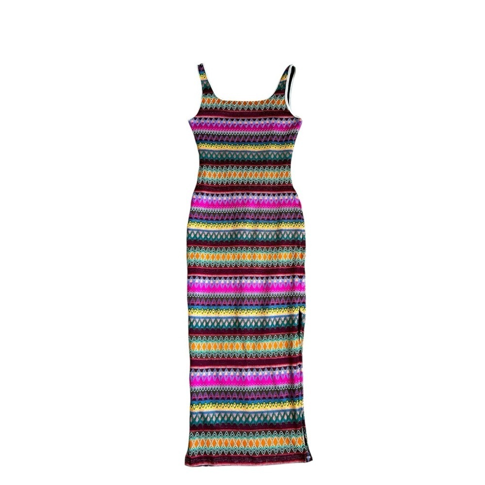 Fashion Vibrant Jewel Tone Embroidered Body Con Dress size small